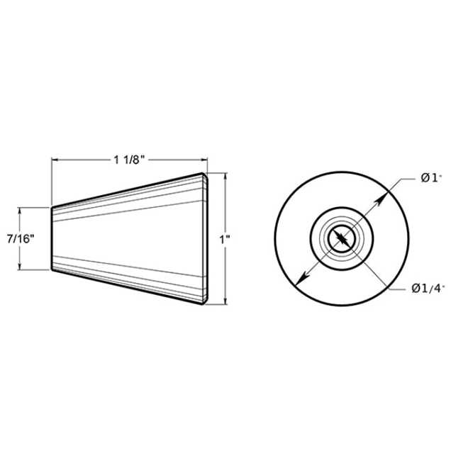 Deltana KC24 Cabinet Knob