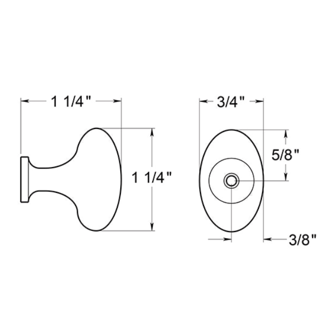 Deltana KE125 Cabinet Knob