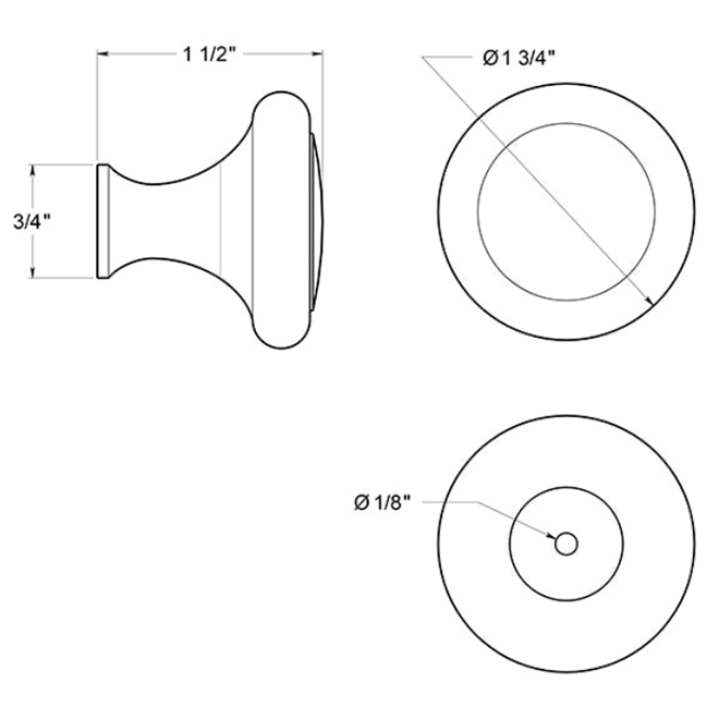 Deltana KRB175 Cabinet Knob