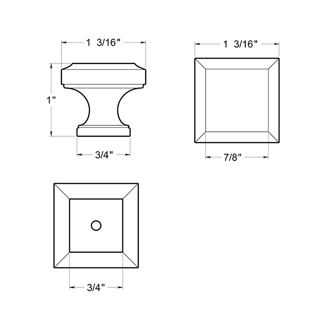 Deltana KS10 Cabinet Knob