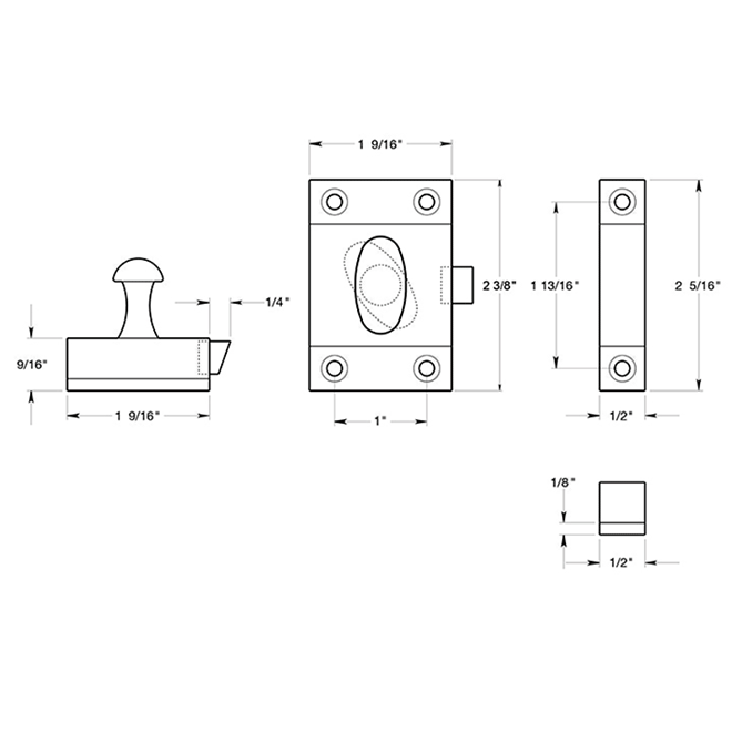 Deltana CL1580 Cabinet Latch