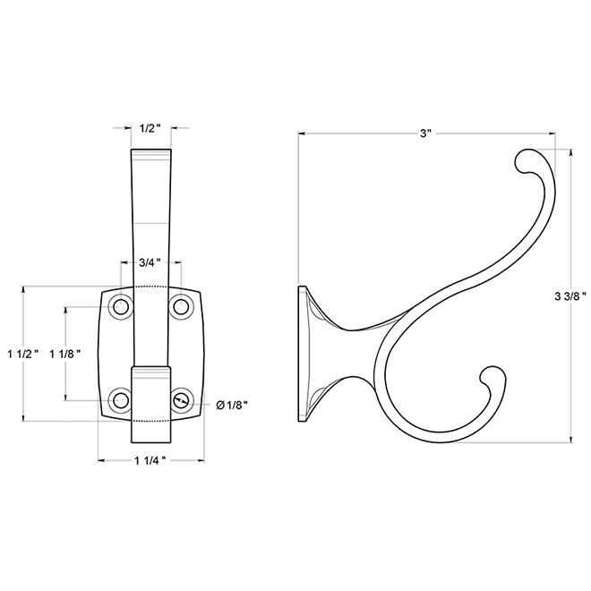 Deltana CAHH35 Coat & Hat Hook