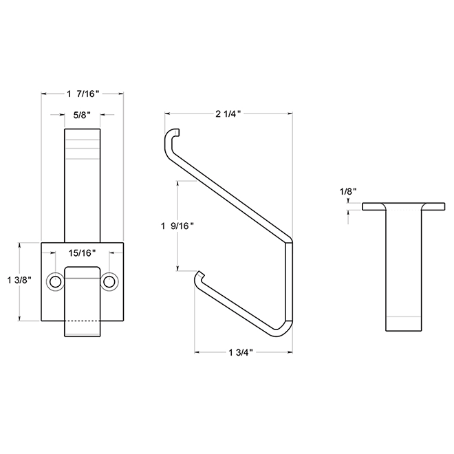 Deltana MH12 Coat & Hat Hook