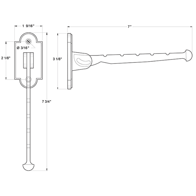 Deltana VH65 Valet Hook