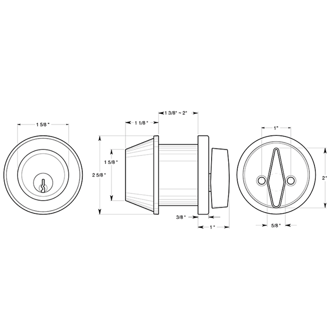 Deltana [CL200LA] Door Deadbolt