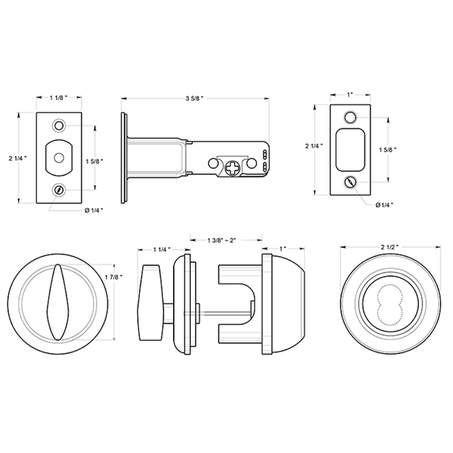 Deltana [CL200LMIC] Door Deadbolt