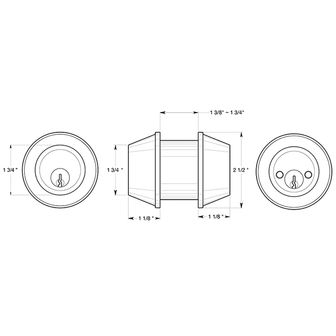 Deltana [CL210LA] Door Deadbolt