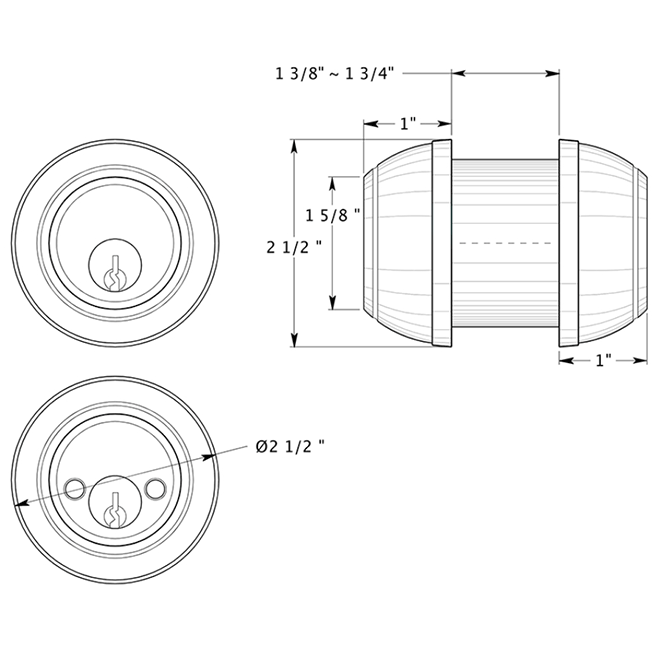 Deltana [CL210LM] Door Deadbolt