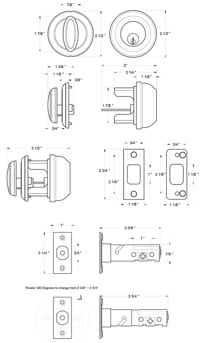 Deltana [PRDRS] Door Deadbolt