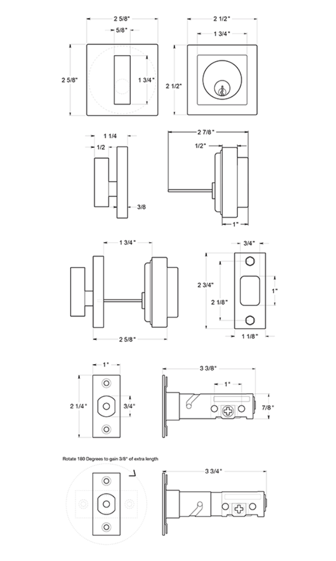 Deltana [ZDS] Door Deadbolt