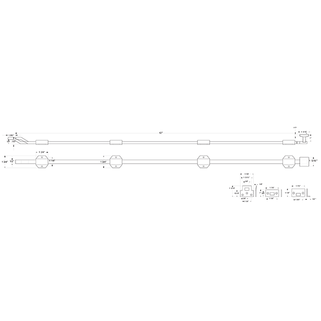 Deltana FPGM42 Door Slide Bolt