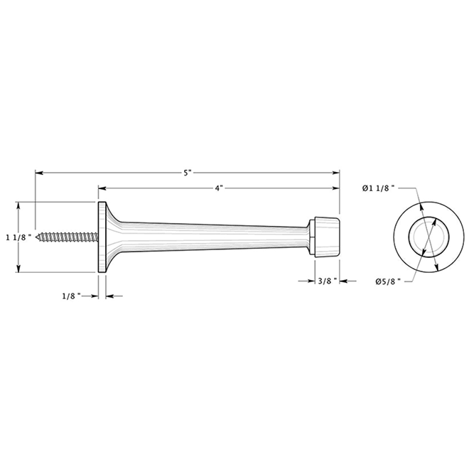 Deltana BDS425 Door Bumper