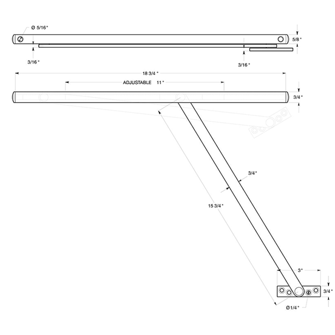 Deltana DCSM10 Overhead Door Holder