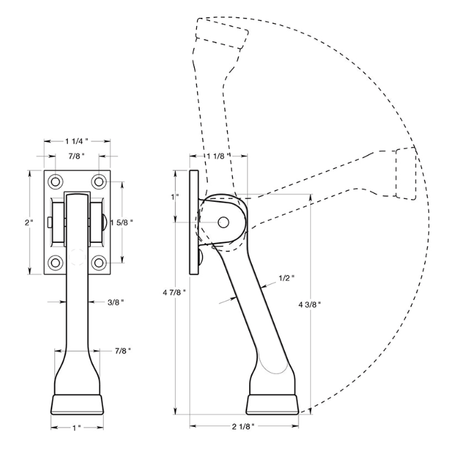 Deltana DHK4 Door Kickdown Holder Deltana DHK4 Door Kickdown Holder