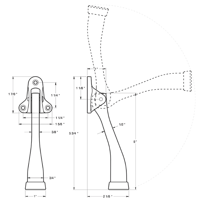 Deltana DHK5 Door Kickdown Holder