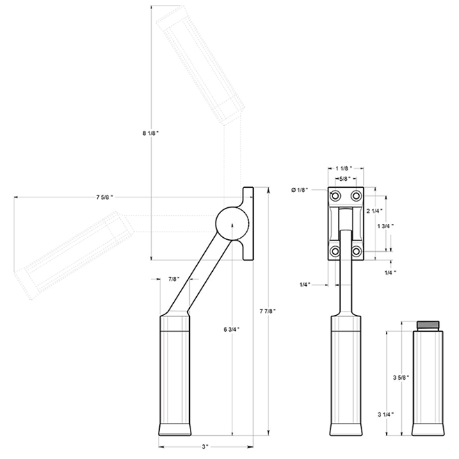 Deltana DHK7 Door Kickdown Holder Deltana DHK7 Door Kickdown Holder