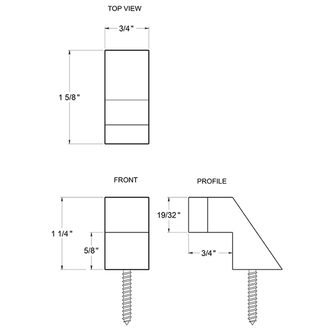 Deltana FDB125 Door Floor Bumper