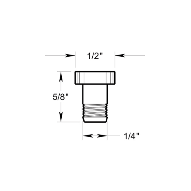 Deltana HPSS70 Brass Hinge Button Tip