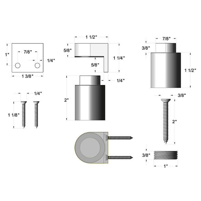 Deltana MDHM Magnetic Door Holder