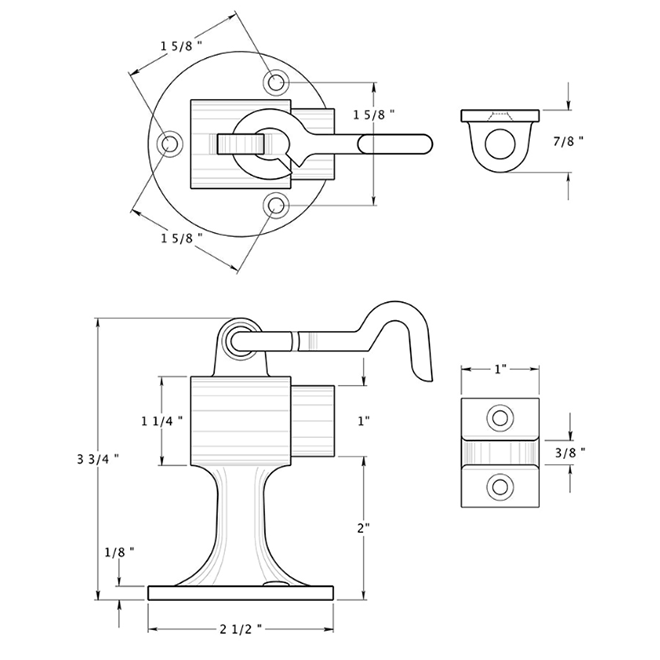 Deltana SAHF358 Door Floor Bumper