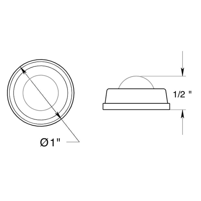 Deltana WB100 Door Flush Mount Bumper