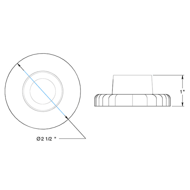 Deltana WB250 Door Flush Mount Bumper