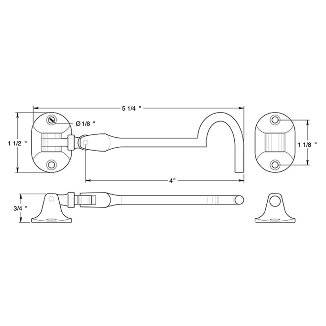 Deltana CHB4 Door Cabin Hook