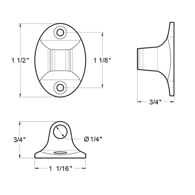 Deltana CHEB Cabin Hook Eye