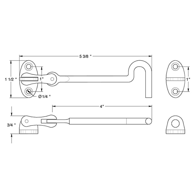 Deltana CHK4 Door Cabin Hook