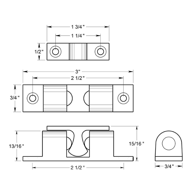 Deltana BTC30 Door Tension Catch