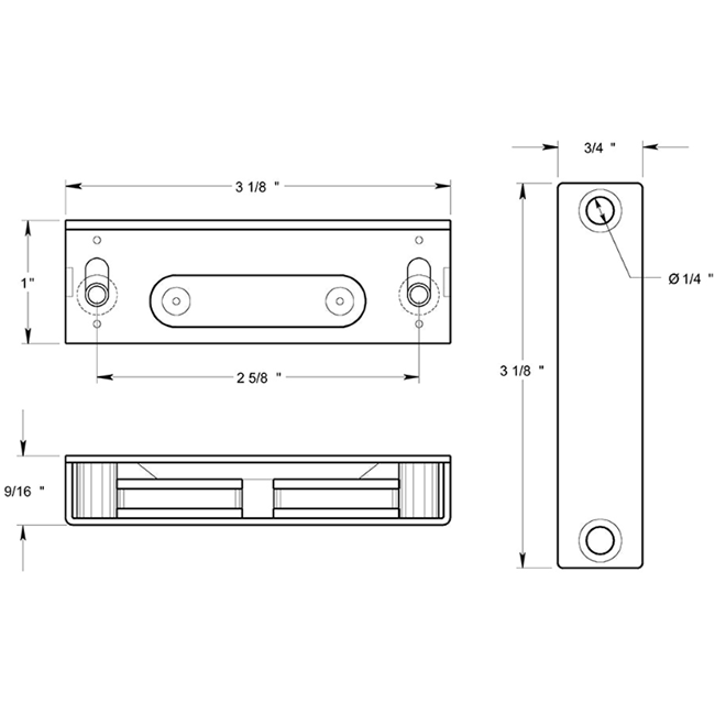 Deltana MC326 Magnetic Door Catch