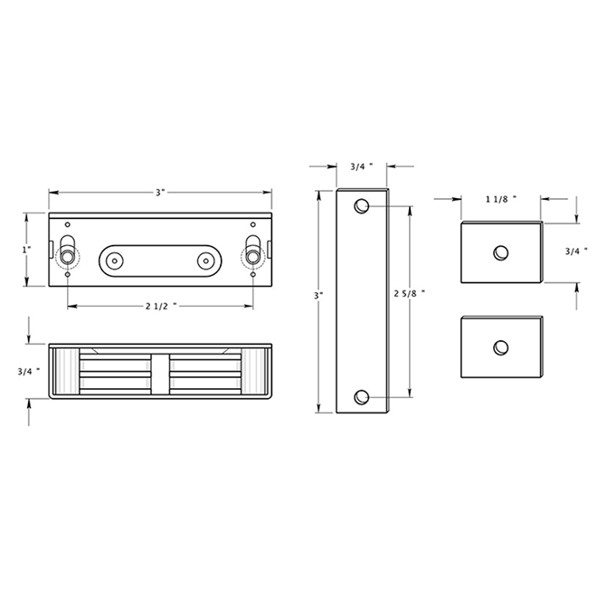 Deltana MC327 Magnetic Door Catch