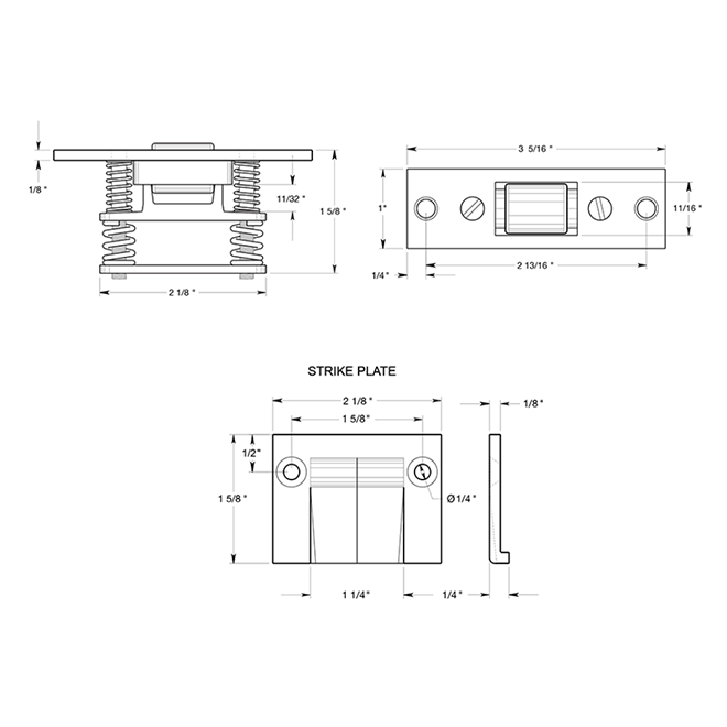 Deltana RCA430 Door Roller Catch