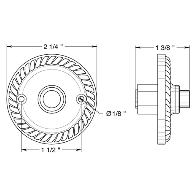 Deltana BBRR213 Door Bell Button