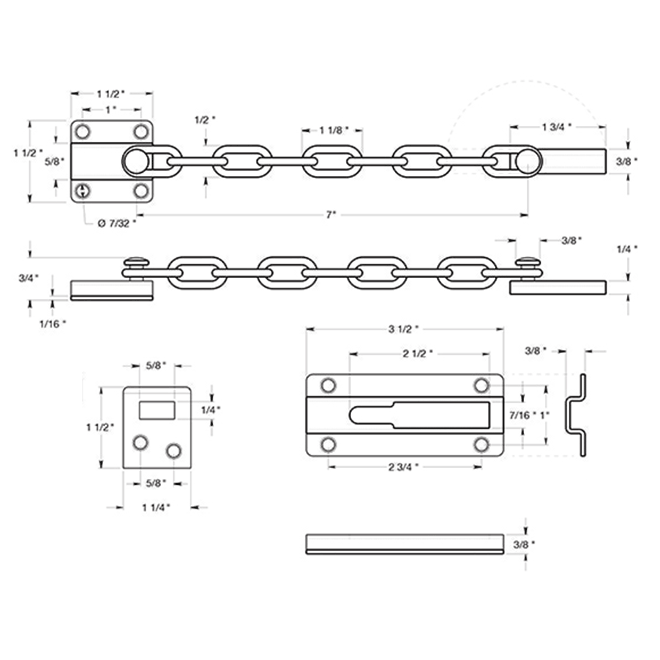 Deltana CDG35 Door Chain Guard