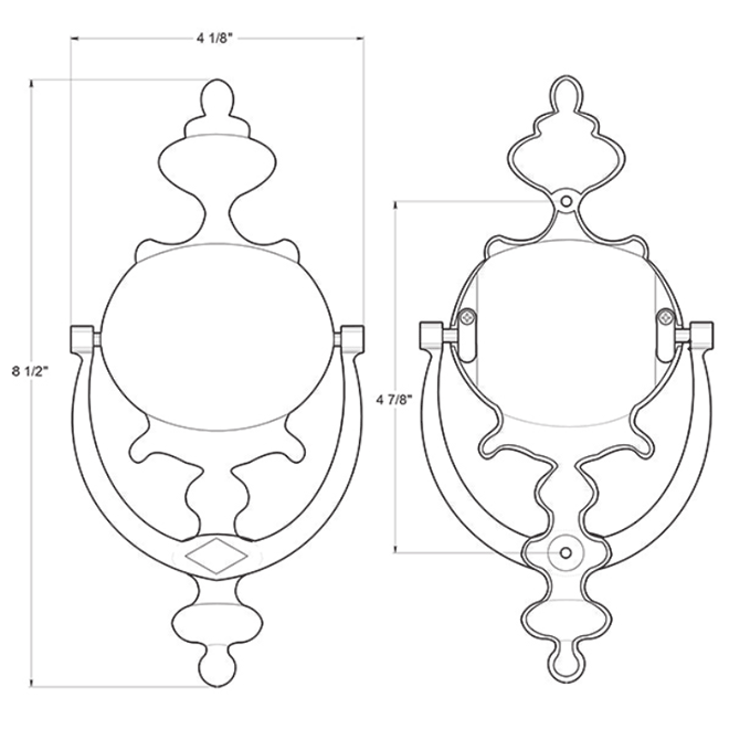 Deltana DK854 Door Knocker