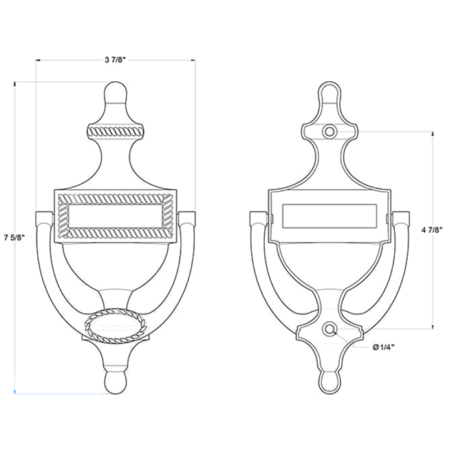 Deltana DKR75 Door Knocker