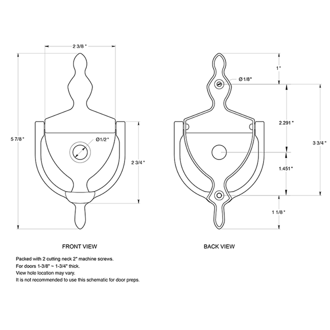 Deltana DKV630 Door Knocker