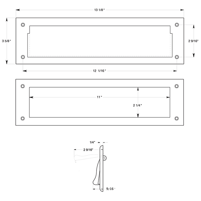 Deltana MS211 Door Mail Slot