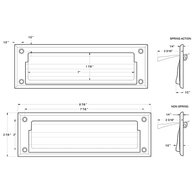 Deltana MS627 Door Mail Slot