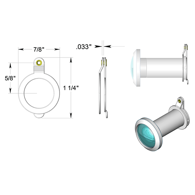 Deltana 552COVER Door Viewer Cover 