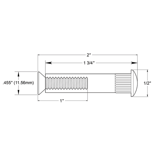 Deltana [DCSB175] Door Closer Sex Bolt