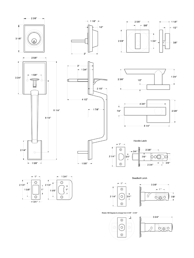 Deltana [PRHHL] Door Entry Set