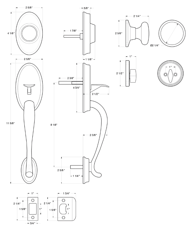 Deltana [PRRHDRK] Door Entry Set