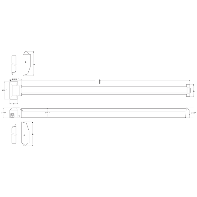 Deltana [PDVR48] Door Exit Device