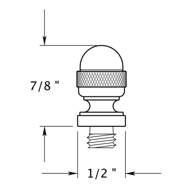 Deltana DSAT Door Butt Hinge Finial