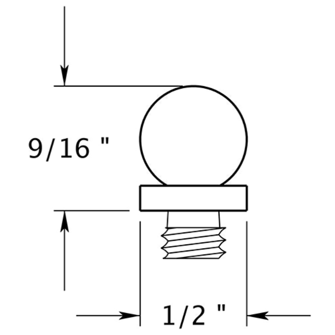 Deltana DSBT Door Butt Hinge Finial