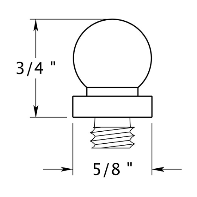 Deltana DSBTL Door Butt Hinge Finial