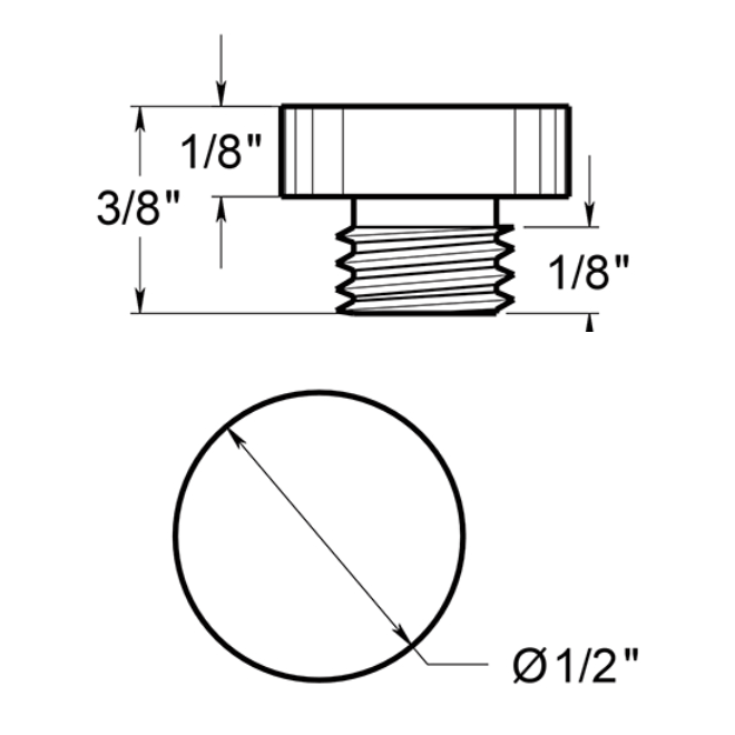 Deltana DSBU Door Butt Hinge Finial