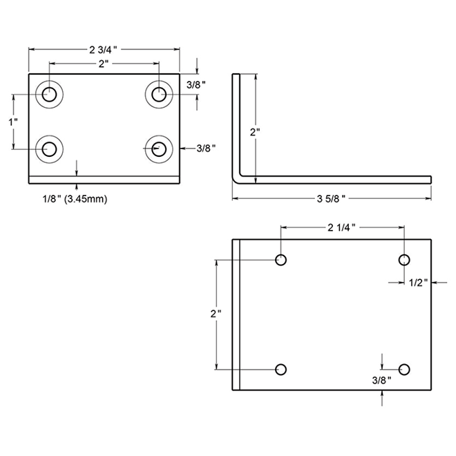 Deltana JB-DASH95 Double Action Door Spring Hinge